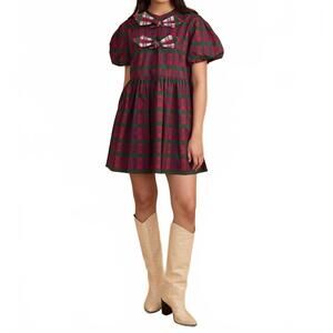 NEW DOUBLE A ella dress in party plaid combo